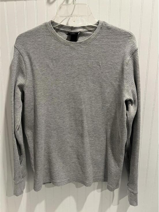 H&M Other - H&M Slim Fit Waffle Knit Long Sleeve Thermal Shirt Men’s Large Gray
